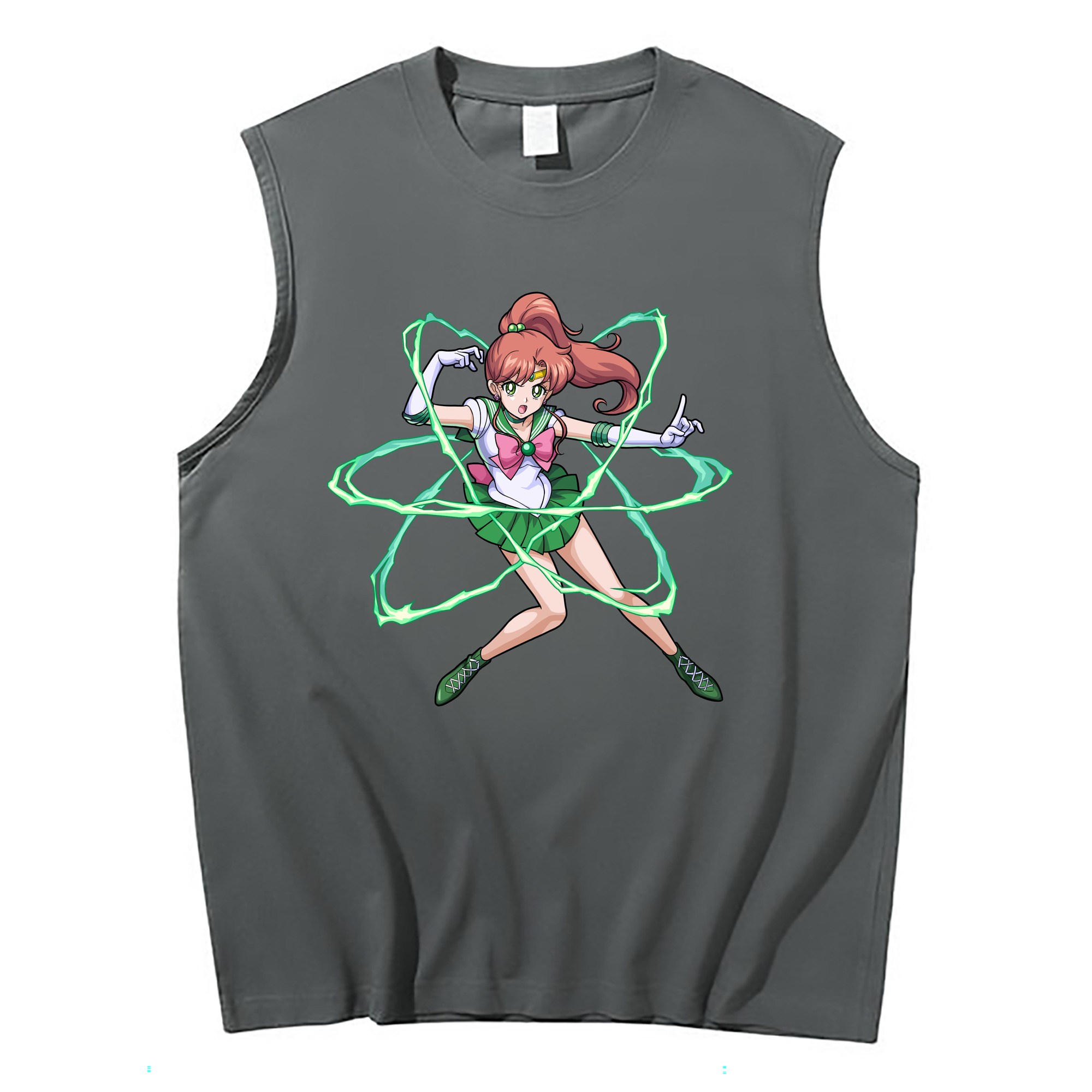 （画像用） 美少女戦士セーラームーン 木野 まこと きの まこと Sailor Moon Kino Makoto （セーラージュピター；Sailor Jupiter） コットン100％タンクトップ（フロントプリント）